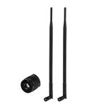 Eightwood 4G LTE Antenna 9dbi RP-SMA Antennae Compatible with Spypoint Link Tactacam Stealth Cellular Trail Camera Outdoor Wildlife Hunting Game Cam Security Camera (2-Pack)