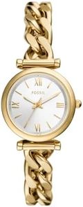 Fossil Women's Carlie Mini Quartz Stainless Steel Three-Hand Watch, Color: Gold (Model: ES5329)