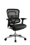 Eurotech Seating ME5ERGLTLO Ergo Elite Mid Back Chair, Black