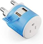 Orei U2U-10L South Africa, Botswana, Namibia Travel Plug Adapter - Dual USB - Surge Protection - Type M, 47*47*72mm