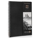 A4 Sketch Books, 200GSM Thick Paper Spiral Bound Sketchbook Hardback Sketch Pad for Drawing and Sketching 40 Sheets/80 Pages