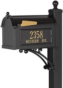 Whitehall Products Black Deluxe Mailbox Package, 20% Larger