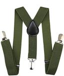 RR DESIGN Y-Back style Suspender Belts for boys, kids,men and women (Military Green, 4-8 Yrs)