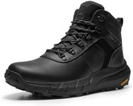 NORTIV 8 Men's Waterproof Hiking Boots Lightweight Outdoor Mid Trekking Leather Shoes DriftShield,Size 8.5,Black,NMUMHB2505