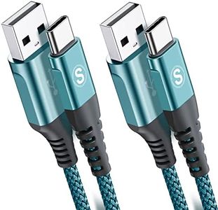 sweguard USB Type C Charger Cable [1M,2-Pack] iPhone 16 Charger Cable Nylon Braided for iPhone 15 16 Pro Max Plus, Samsung Galaxy S24 S23 S22 Ultra S21 S20 S10 S9 S8 Note 20 10 Flip Pixel LG Moto Sony