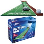 Putting Mat - Indoor Golf Putting Green with 1/2 Hole Training for Mini Games & Practicing at Home or in The Office - Gifts for Golfers - Golf Accessories for Men
