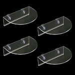 SPARKFIRE 4 Pack Ledge Suction Cup Window Shelf, 7.75 Inch Ledge Shelf for Indoor Plants Garden, Seed Starter, Figurines on Window