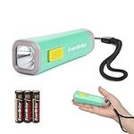 EverBrite Mini LED Kids Flashlight - Lightweight (46g) Torch with Soft Yellow Light for Reading, Camping, and Emergencies - Gift for Children, Green