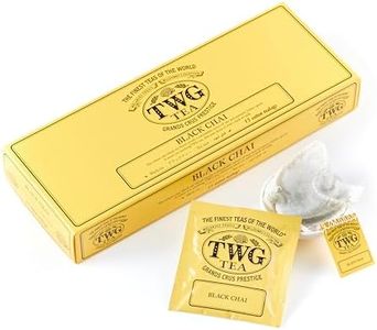 TWG Tea | Black Chai Tea | Black Tea | Aromatic Indian Spices | 15 Hand Sewn Cotton Tea Bags | Gift Set