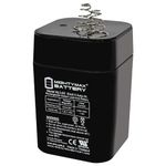 ML5-6S -6 Volt 5 AH, Spring S2 Terminal, Rechargeable SLA AGM Battery