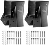 Heavy Duty 2 A-Frame Swing Set Brackets for Outdoor Indoor Playground Equipment Mounting Parts Hardware Included (Black)