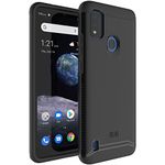 TUDIA DualShield Designed for ZTE Blade A7P Case, [Merge] Shockproof Military Grade Heavy Duty Dual Layer Tough Slim Hard Protective Case (Matte Black)