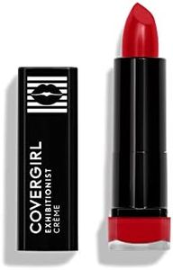 CoverGirl - Exhibitionist Crème Lipstick, Formulated with Shea Butter, Avocado, Coconut & Omega Oils for 24HR Hydration, 100% Cruelty-Free, Real Red - 510