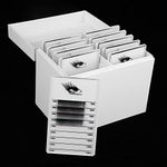 10 Layers Eyelash Storage Box,False Eyelash Extension Hand Pallet Tray Storage Box,Acrylic Eyelash Pallete Makeup Organizer,Easy Fan Lashes Mixed Tray Storage Container for Lash Makeup