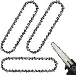 VENEKETY 3 Pcs Chain Saw Chain, 6 Inch Mini Chainsaw Chain Replacement, Replacement Portable Saw Chain, 37 knots and 18 knives, Chainsaw Chain for Pruning Shears and Wood Cutting