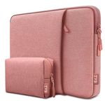 ZYB 15.6 Inch Laptop Notebook Sleeve Protective Case with Accessory Bag,Shockproof Waterproof Laptop Case 15.6 Inch for 15'' Lenovo ThinkPad IdeaPad Acer ASUS HP Dell Chromebook Mac Pro 16,Pink