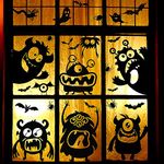 Halloween Window Clings Decorations Halloween Window Silhouette Decorations Cute Monster Silhouette Halloween Stickers for Window