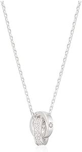 Yondo Sea 112124121804 Diamond Birthstone Eternal Silver Necklace, 小, Silver, Diamond