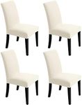 Chair Covers for Dining Room - Stretch Chair Slipcovers for Decorative Seat Protector Armless Removable Washable Elastic Dinner Universal Spandex Solid Chair Slip Covers Set…