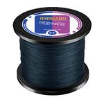 Braided Fishing Line Abrasion Resistant Superline Zero Stretch&Low Memory Extra Thin Diameter Dark Gray 327Yds,15LB