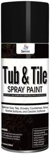 Black Tile Paint Tub and Tile Refinishing Spray Paint High Gloss Spray Paint Waterproof Black Bathtub Kit for Tiles Ceramic, Porcelain, Fiberglass, Bathroom Walls, Bathtubs Sinks Countertops, Toilets