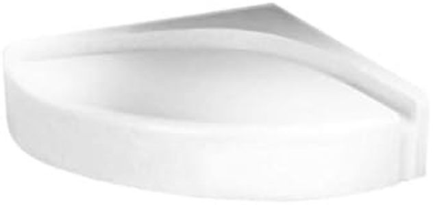 Swanstone CS01616.010 Solid Surface Corner Shower Seat, 16.3125-in L X 16.3125-in H X 4-in H, White