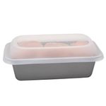 Purekra Silicone Lids for Rectangular 9.5 x 5 Inch Baking Bread Loaf Pan, 1 Pack Transparent Covers for Baking Pan, Dishwasher & Microwave & Freezer Safe (Bread Pan NOT Included)