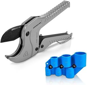 KOTTO Ratchet PVC Pipe Cutter 1-1/2", Depth Gauge Tube Cutter for Plumbing & Home Repair, Plastic Pipe Cutter, Stainless Steel Pipe Cutter, PPR PVC Pipe Cutter Tool, Pipe Tool with Super Depth Gauge