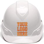 Custom Hard Hats - Personalized Logo - Pyramex Ridgeline Cap Style 4 Point Ratchet Suspension