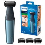 Philips Bodygroom Series 3000 men's body shaver with 3 comb attachments for trimming (model BG3015/15) cutting length min. 3 mm, max. 7 mm