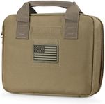 LIVANS Tactical Pistol Handgun Case Bag, Gun Case Soft Gun Carrying Storage Bag Square Pistol Shooting Range Bag Dual Padded Firearm Case Handgun Pouch