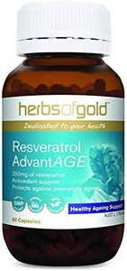 Herbs of Gold 250mg Resveratrol Advantage 60 Capsules