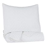 Signature Design by Ashley King Coverlet Set, Polyester, White