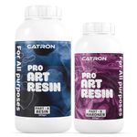 Catron Crystal Clear Epoxy Resin Art Kit 2 : 1 - Ratio Resin and Hardener UV-Resistant | Self-Leveling, Suitable for Beginners DIY Activities with High Gloss,Jewellery and Keychain Making,300 Gm