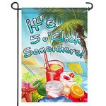 ANLEY Double Sided Premium Garden Flag, It's 5 o'Clock Somewhere Decorative Garden Flags - Weather Resistant & Double Stitched - 18 x 12.5 Inch