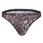 BRUCHI CLUB Modal Fabric Multi Print Breathable Soft Eco-Friendly Men Briefs Thong (M, Brown & Black)