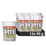 Pot Noodle Sticky Rib Standard Pot Noodle instant vegan* snack quick to make noodles 12x 90 g