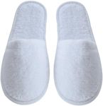 Arus Womens Turkish Terry Cotton Cloth Spa Slippers One Size Fits Most, White, 6-9.5 Wide Women