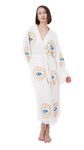 Bodho Unisex Boho Beachwear Kimono, Beige, One Size