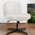 White Desk Chair No Wheels