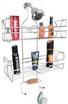 Plantex Stainless Steel 5In1 Multipurpose Bathroom Shelf And Rack/Shower Caddy/Bathroom Storage Shelf/Soap Holder/Bathroom Accessories For Home (Chrome), Silver