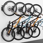 Kesito Swivel Bike Wall Mount, Vertical Bicycle Rack for Garage, Wall Mounted Bike Hanger Hook, Hanging Bike Storage Garage Organization, 4 Packs