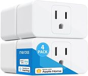 meross Smart Plug Mini Support Apple HomeKit, Siri, Alexa, App Control, Timer, 15A & Reliable WiFi Outlet, No Hub Needed, 2.4G WiFi Only, 4 Pack