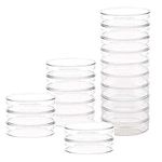 20 Pcs 90mm x 15mm Plastic Petri Dish with Lid Sterile Bacterial Culture Dish Laboratory Plant Cell Tissue Culture Petri Dish Educational Petri Plates Lab Accessories Premium Cell Tissue Culture Dish