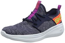 Skechers Womens GO Run Fast - Navy/Multi Running Shoes -4 UK (7 US) (17617)