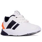 Nautica Kids Running Sneakers | Comfortable Shoes for Boys and Girls | Sizes for Big & Little Kids -(Lace-Up/Bungee) Manalapin, White Midnight Orange, 8 Toddler