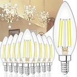 10 Pack Dimmable Type B Candelabra Light Bulbs, 4W 4000K Natural Daylight E12 Led Bulb, winshine Candelabra Led Light Bulbs 60 Watt Equivalent, Small Base Chandelier Candle Fan Light Bulbs, B11, 600LM