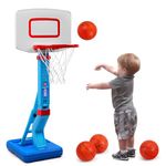 SUPER JOY Toddler Basketball Hoop Height Adjustable Kids Basketball Hoop for Indoor Outdoor Play Portable Basketball Goal Poolside Basketball Hoop for Swimming Pool Basketball Toy for Boys Girls