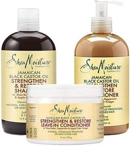 Shea Moisture / Jamaican Black Castor Oil Combo / Strengthen, Grow & Restore / Shampoo / Conditioner / Leave-In Conditioner / Deal / Gift Set