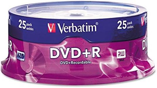 Verbatim DVD+R 4.7GB 16x AZO Recordable Media Disc - 25 Disc Spindle - 95033